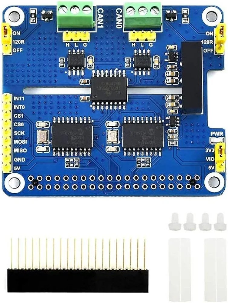 Placa de expansión CAN Hat de 2 canales aislada para Raspberry