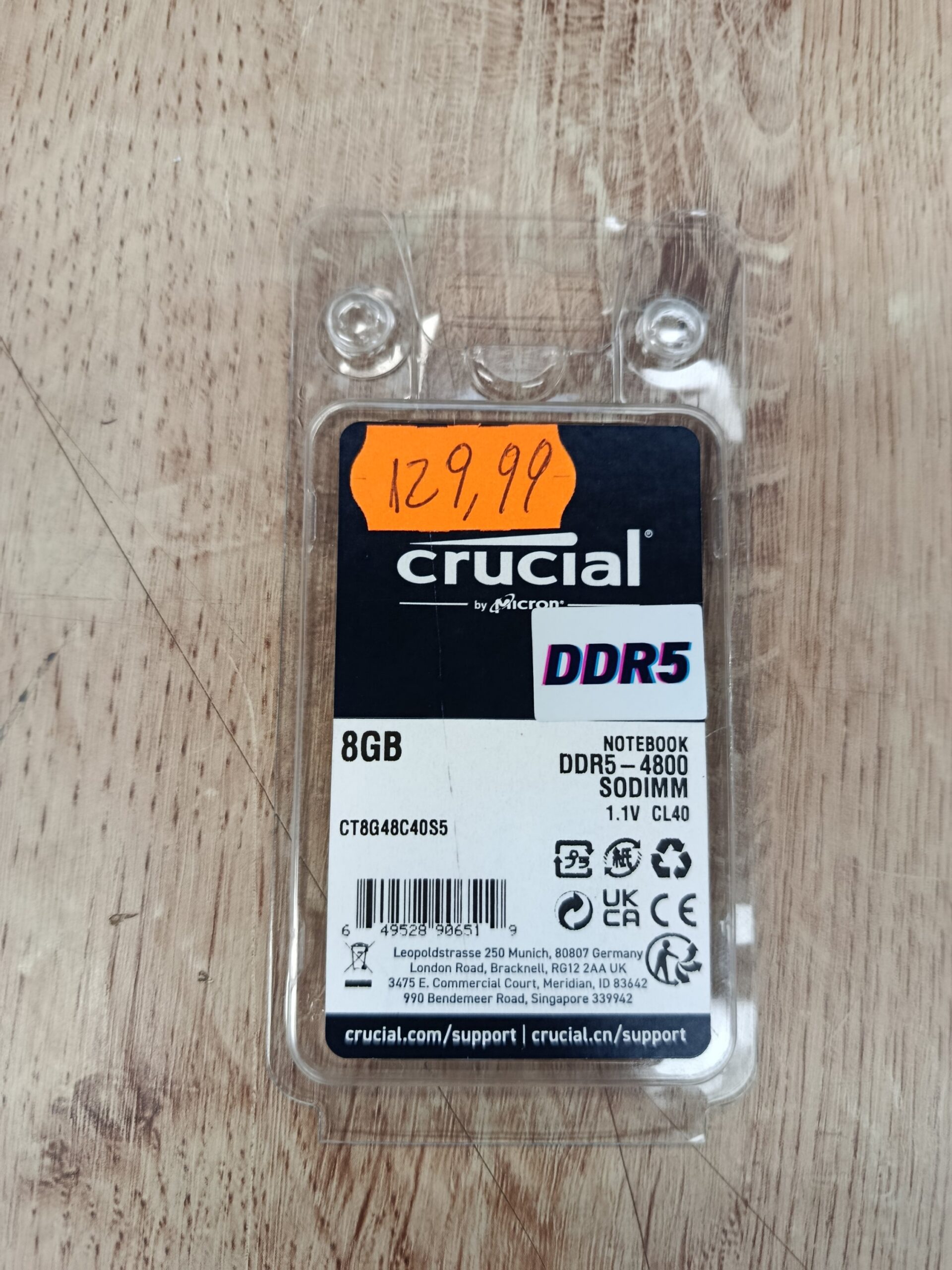 Crucial RAM DDR5 8GB 4800MHz - Imagen 5