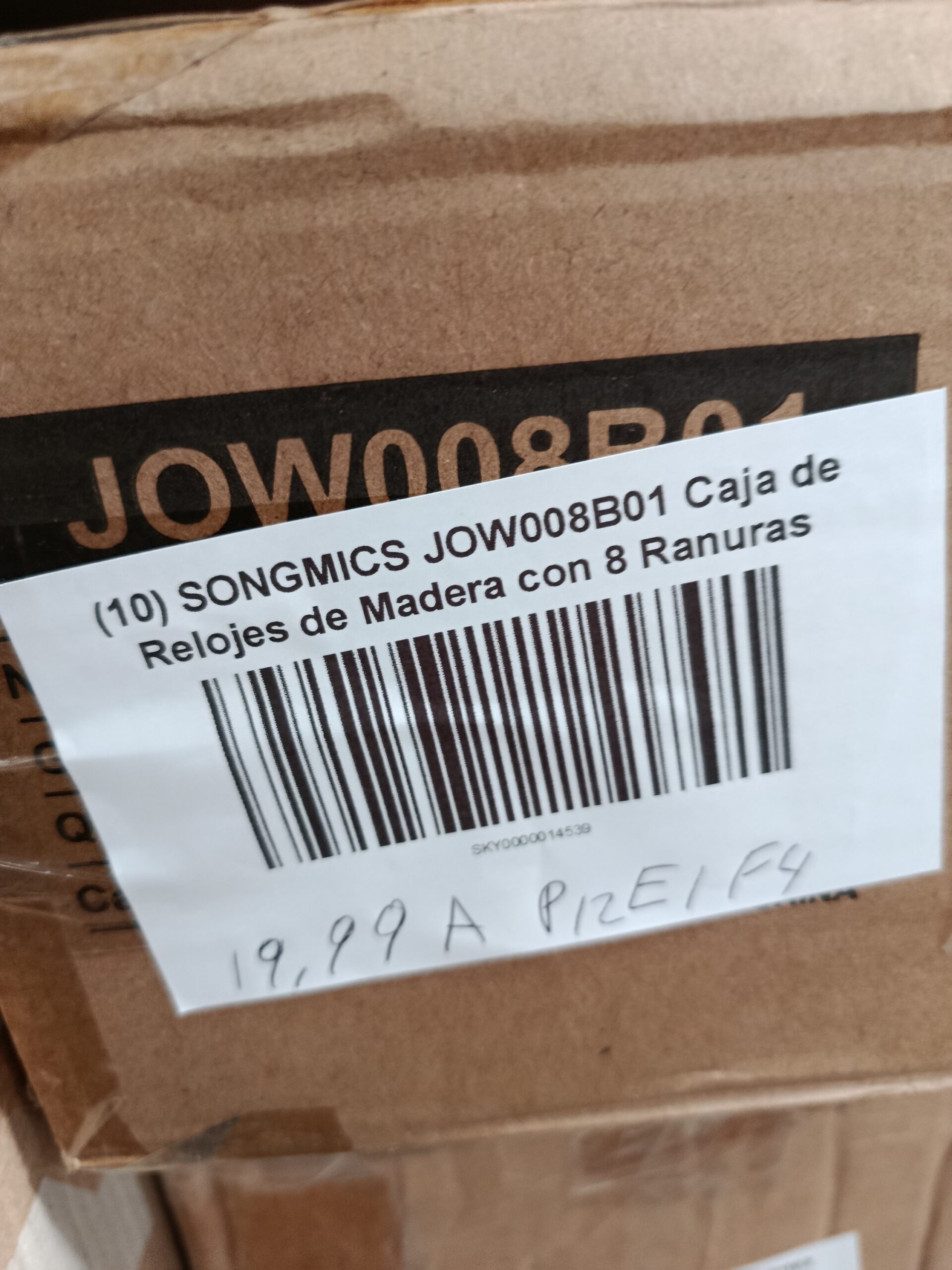 SONGMICS JOW008B01Caja de Relojes de Madera con 8 Ranuras - Imagen 7
