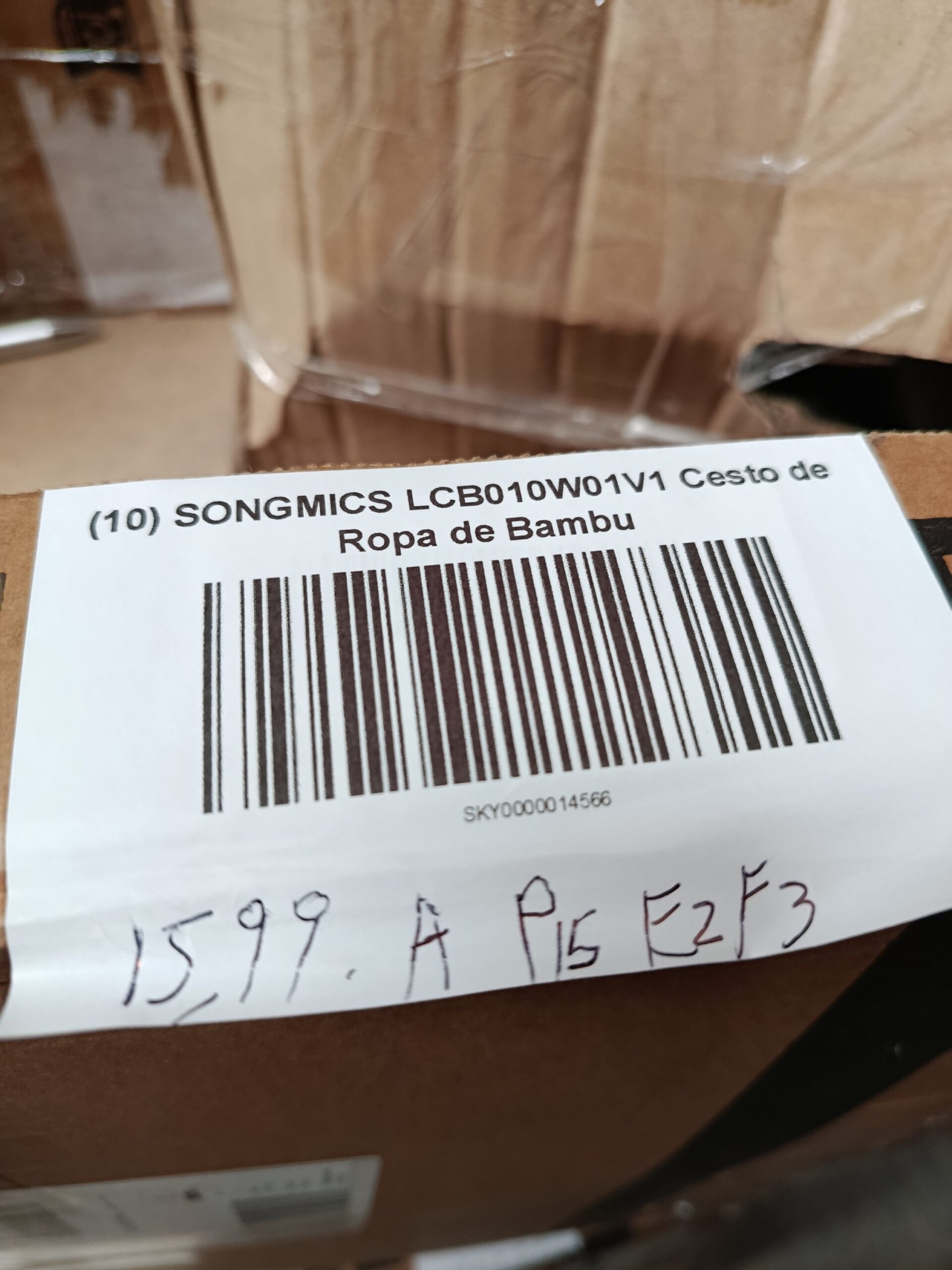 SONGMICS LCB010W01V1 Cesto de ropa de bambú 72L plegable - Imagen 8