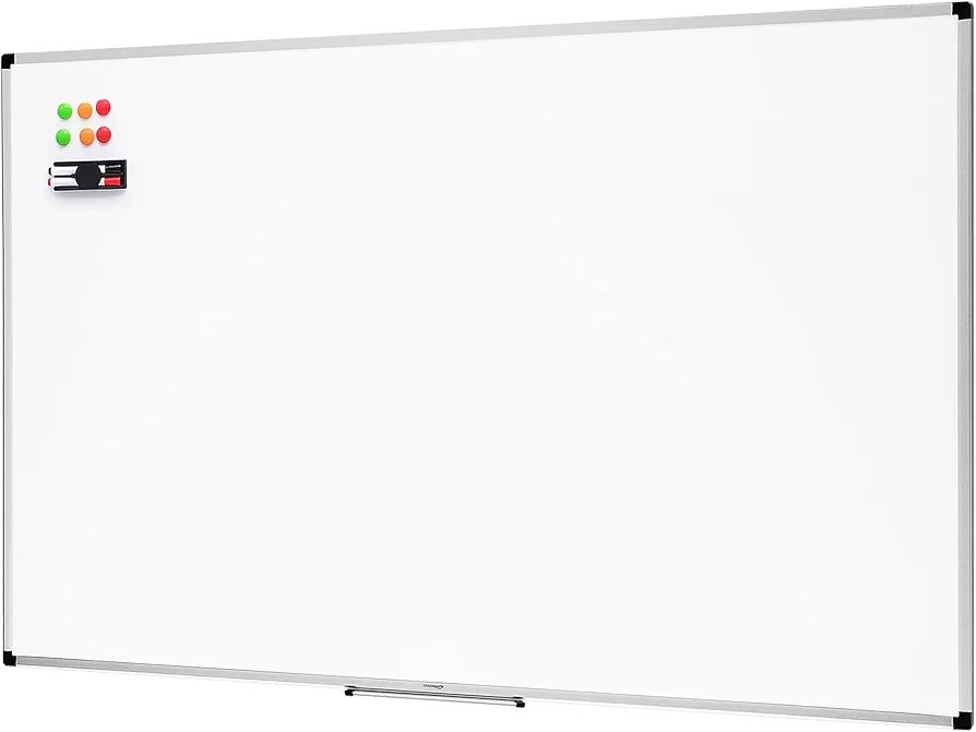 Amazon Basics Pizarra Blanca Magnética con Marco de Aluminio