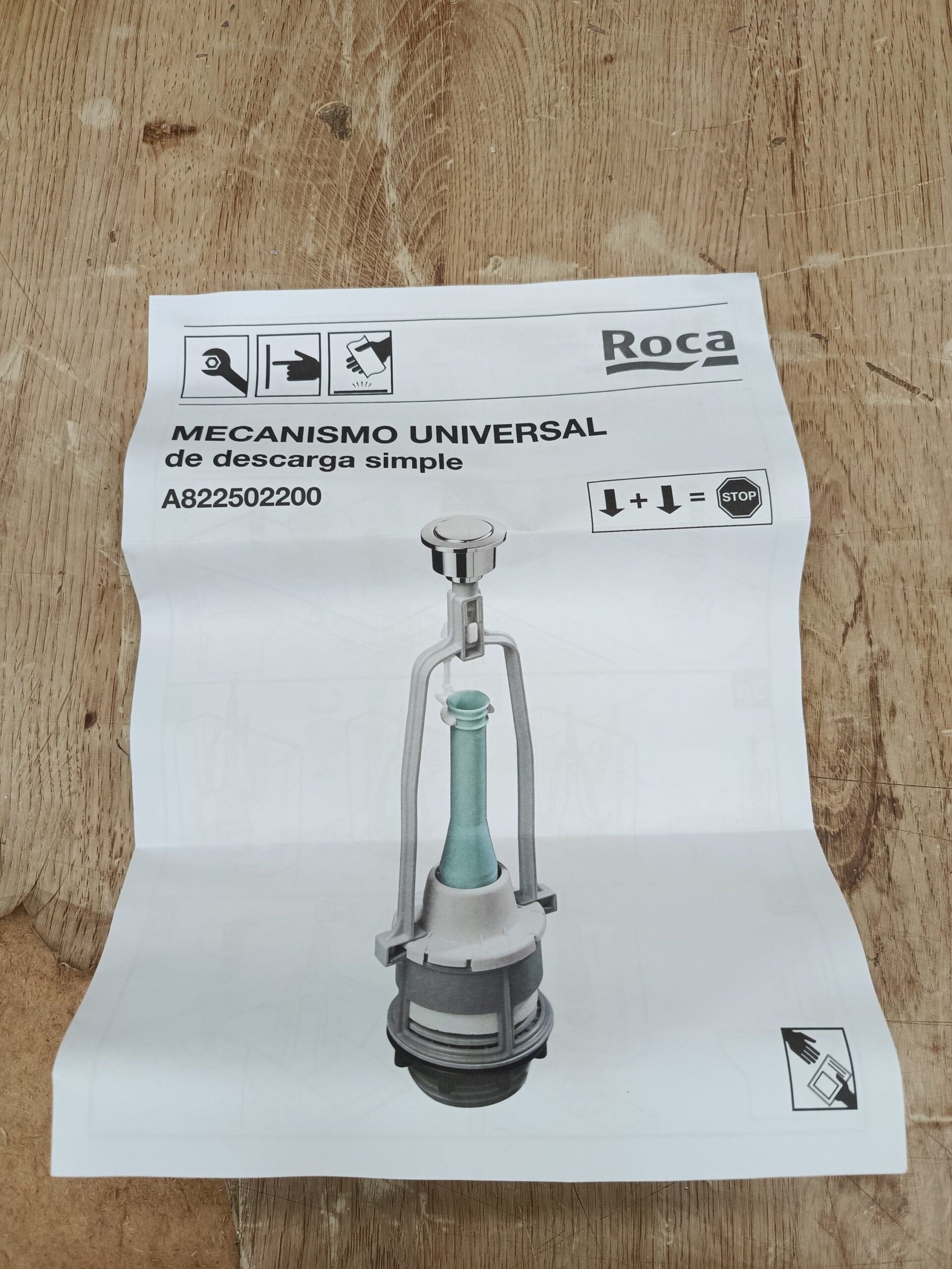Roca A822502200 Mecanismo de descarga simple con 4 pulsadores - Imagen 6
