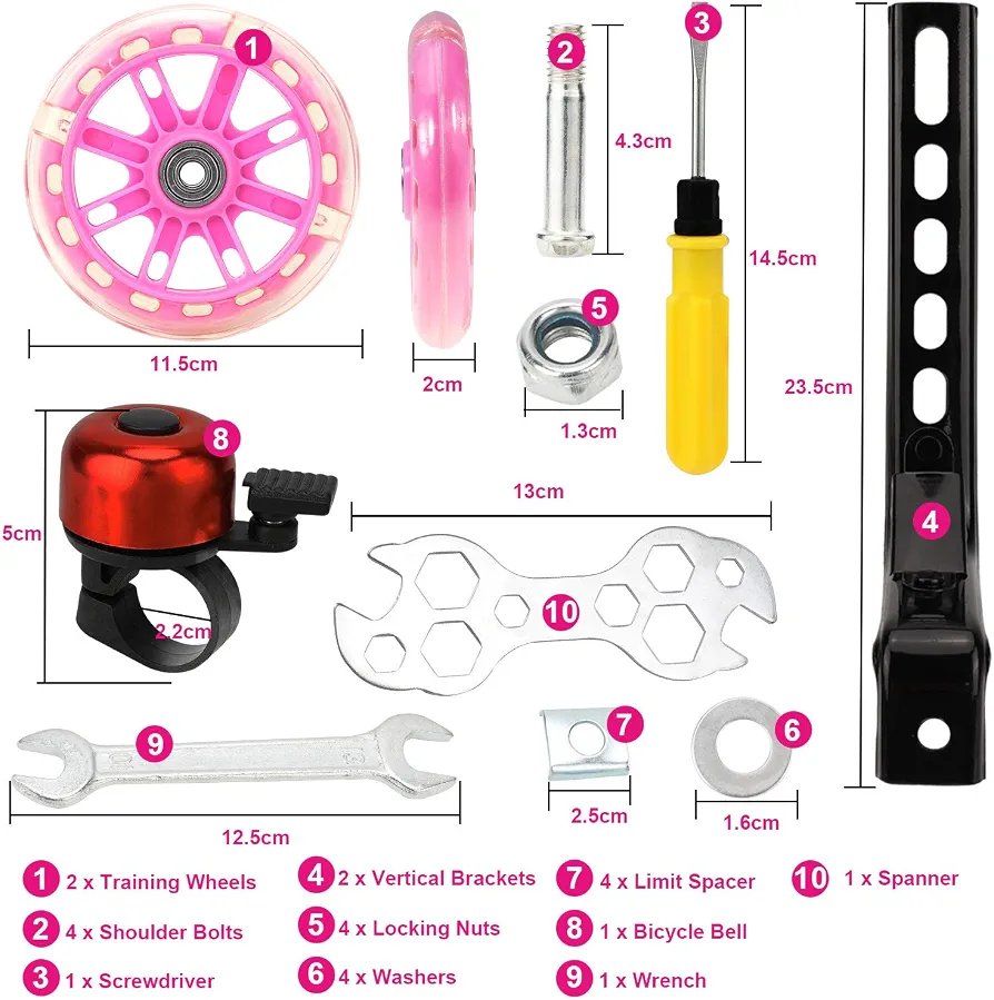 Pwsap Ruedines Universales para Bicicleta Infantil - Imagen 2