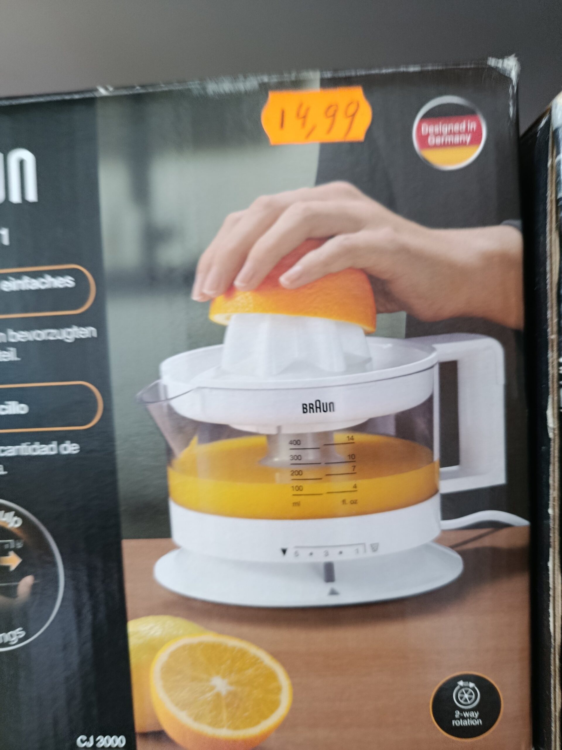Braun CJ3000 WH - Exprimidor Eléctrico de Naranjas - Imagen 11