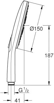 Teleducha - Vitalio 150 SmartActive - GROHE - Imagen 2