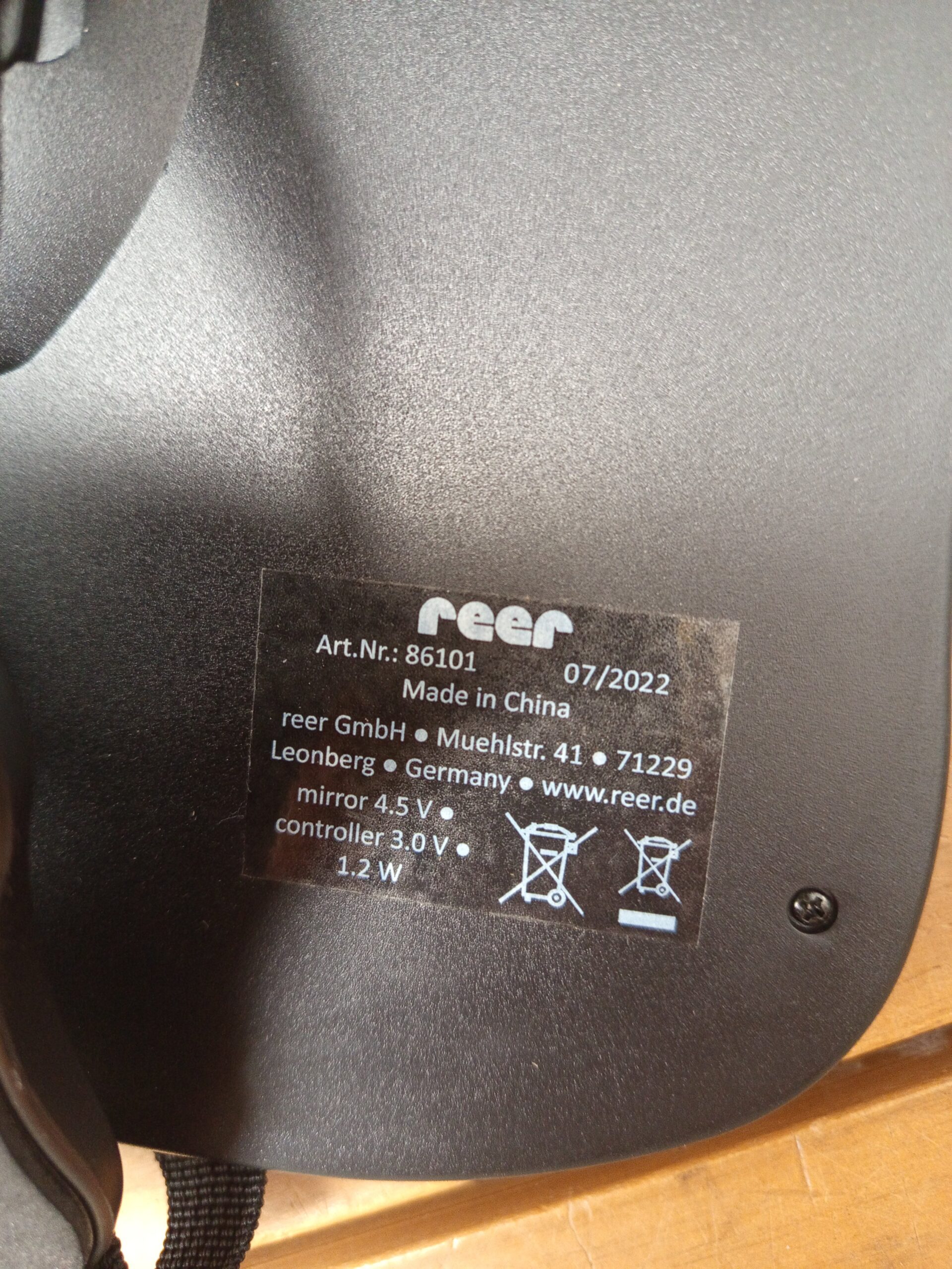 Espejo retrovisor coche bebé LED. - Imagen 2