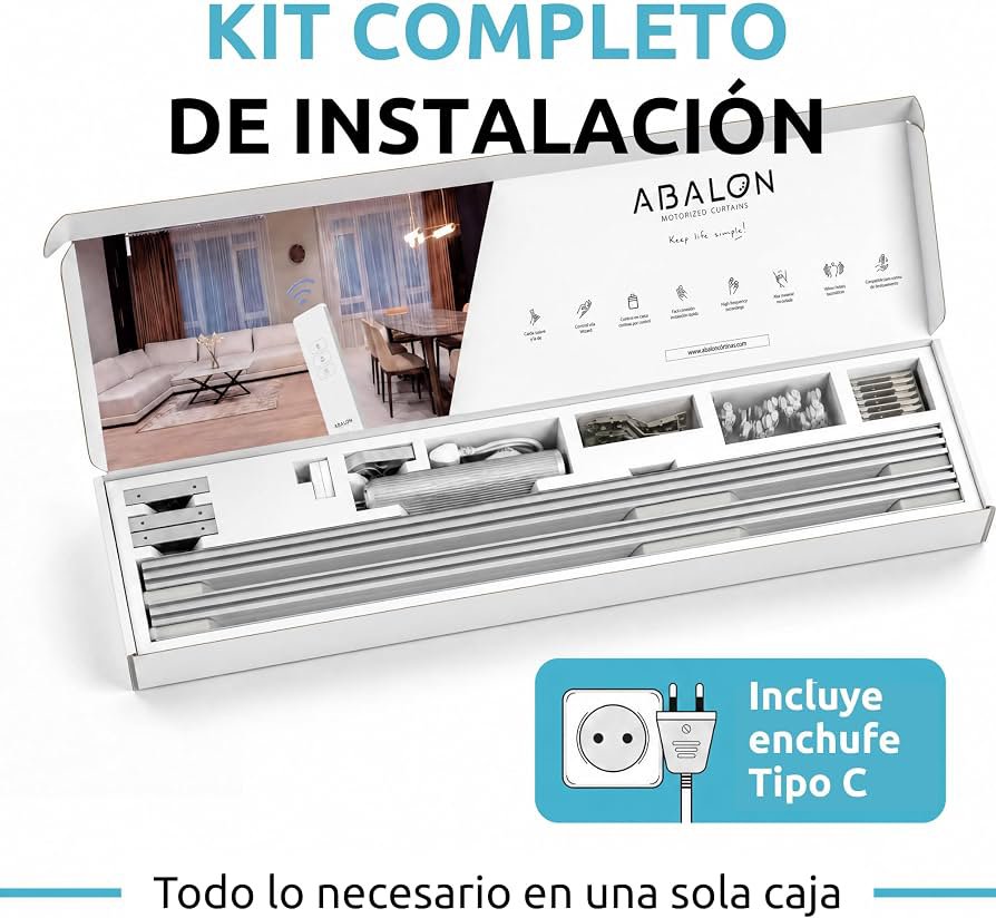Riel Motorizado Wifi para Cortinas 4.2M - ABALON - Imagen 2