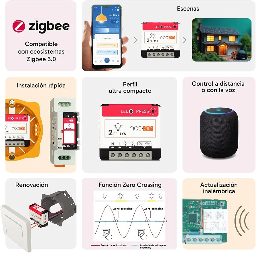 Módulo iluminación - Zigbee 3.0 - NodOn - Imagen 2