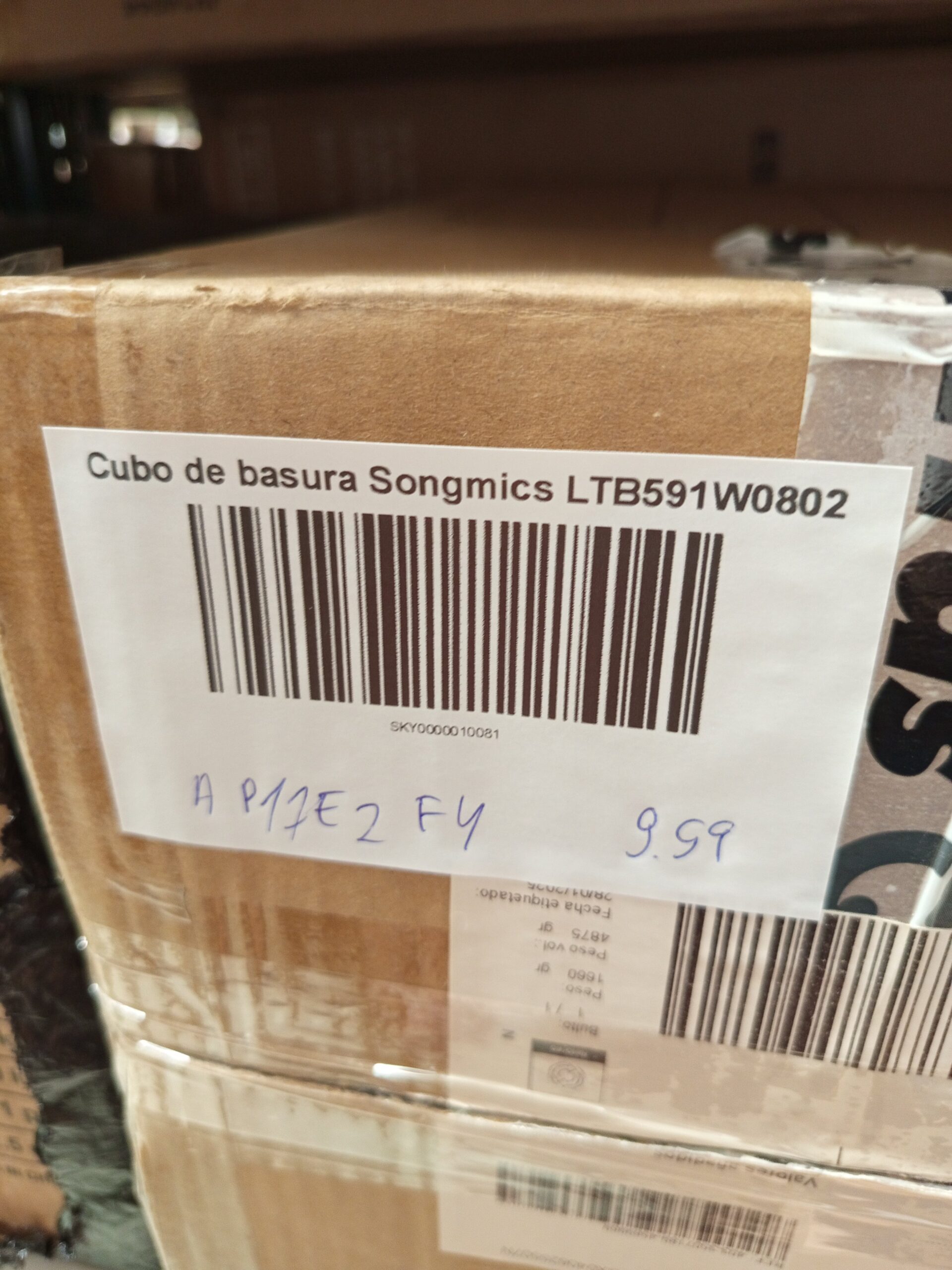 SONGMICS Cubo de baño LTB560W05 - Imagen 3
