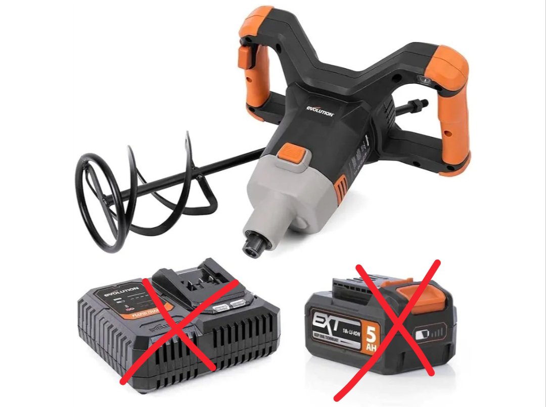 Evolution Power Tools R120MXR-Li Mezcladora