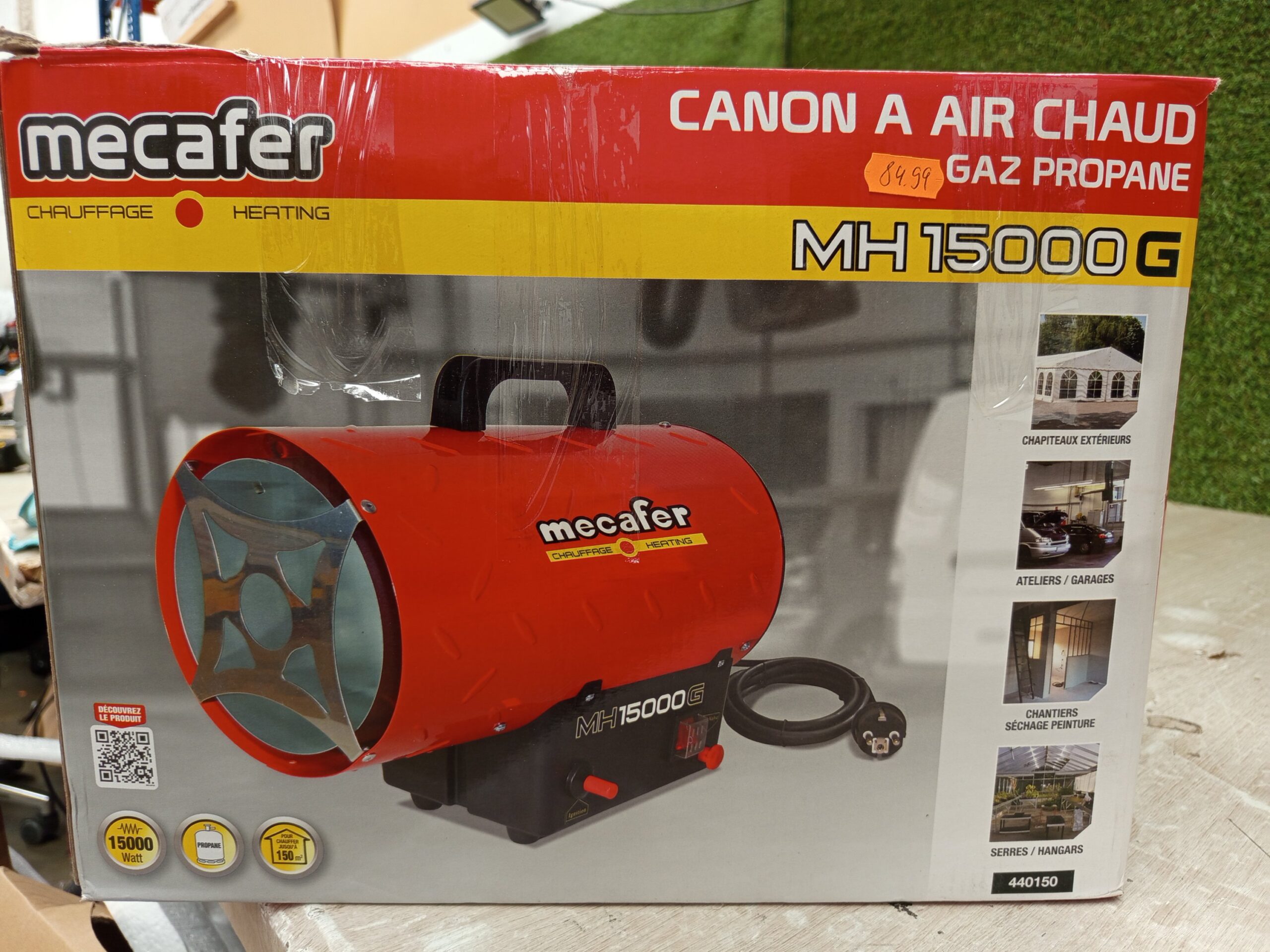 Mecafer Cañón de aire caliente gas 15 kW – mh15000 g - Imagen 3
