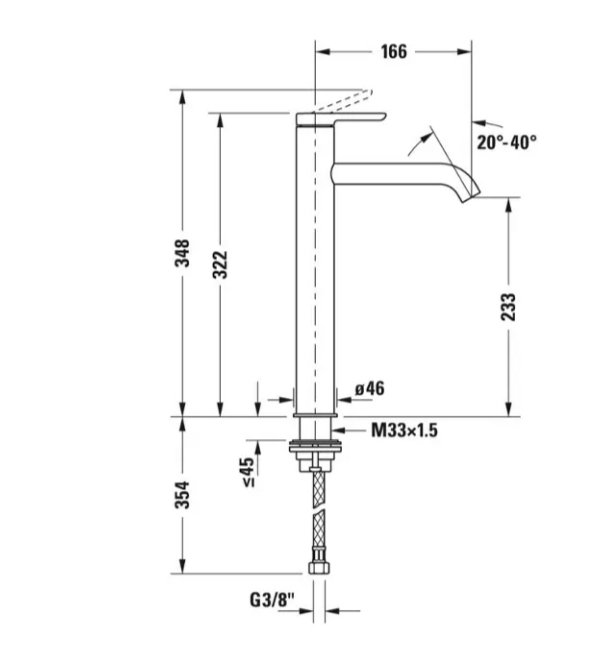 Duravit C.1 - Grifo de lavabo, cromo - Imagen 2