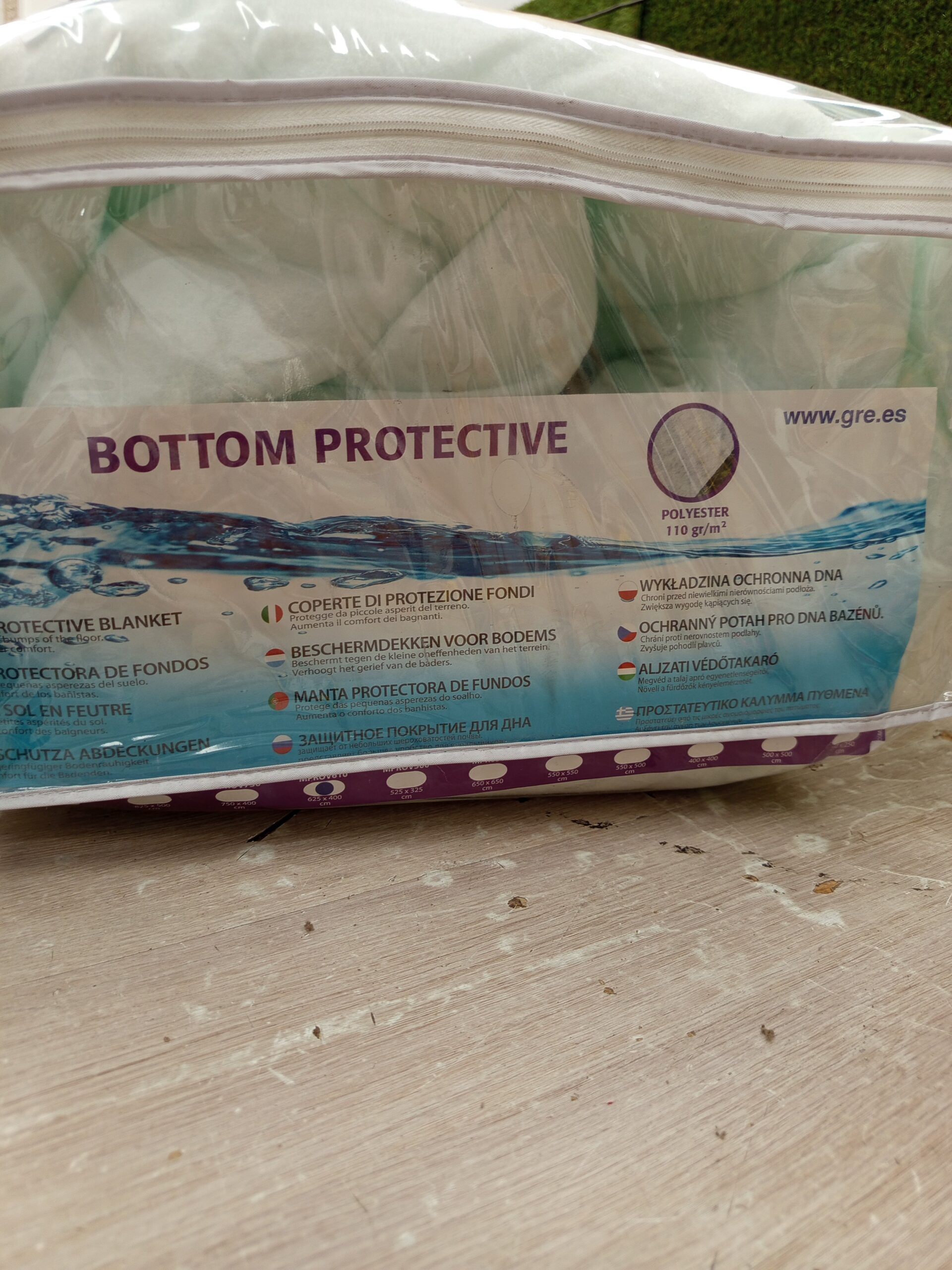 Manta protectora de poliéster para piscina elevada - Imagen 3