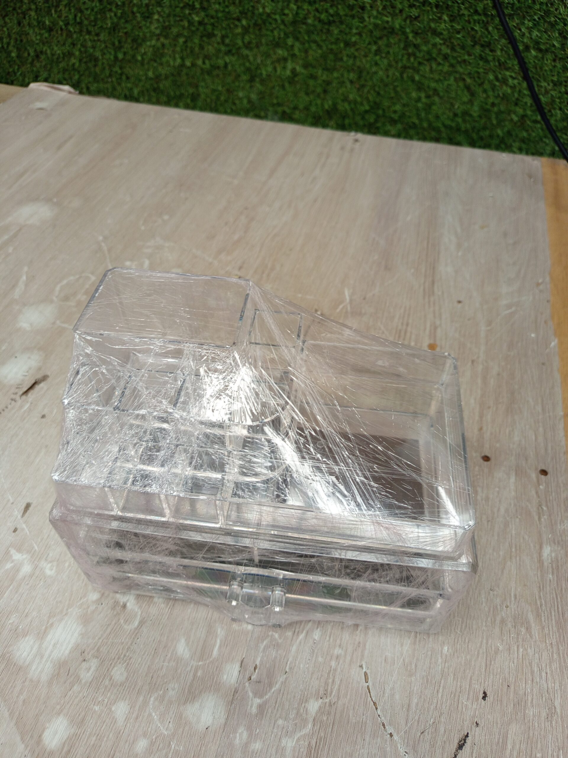 SONGMICS JKA001TP Organizador de Maquillaje Transparente - Imagen 4