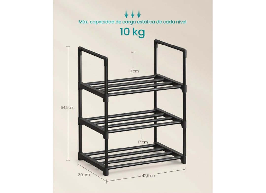 SONGMICS Zapatero, Metal LSA003B01 - Imagen 2