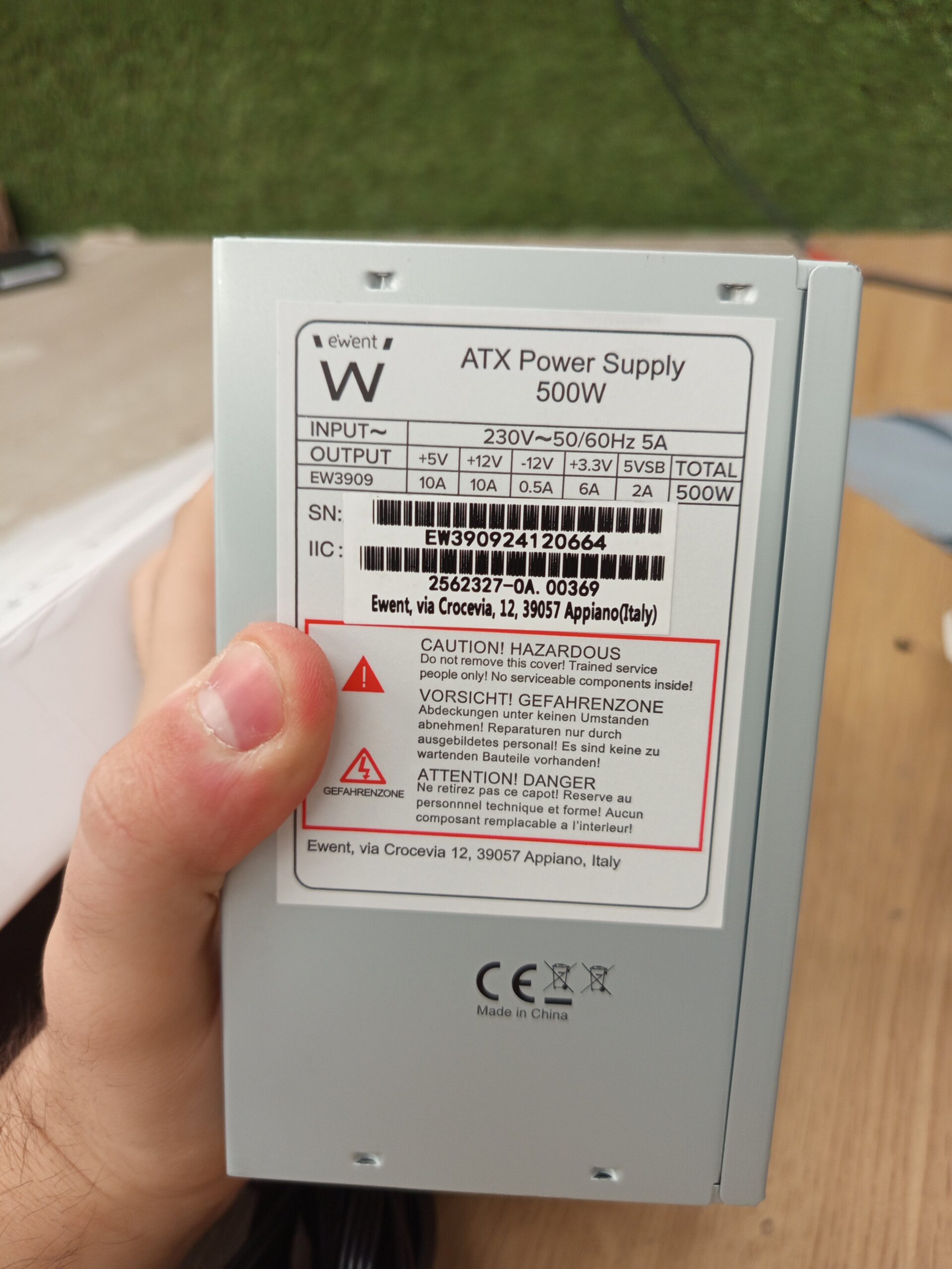Ewent Fuente ALIMENTACION 500W EW3909 3SATA 12CM ATX - Imagen 3