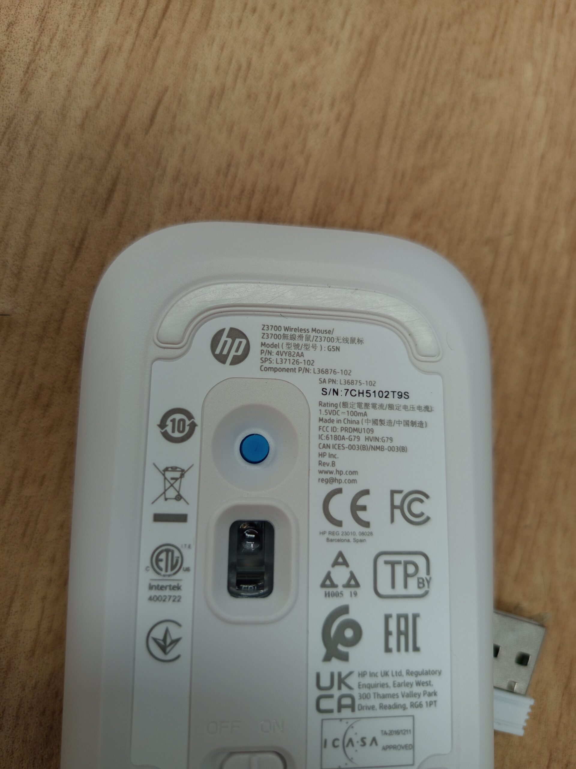HP Z3700 - Ratón Inalámbrico - Imagen 6