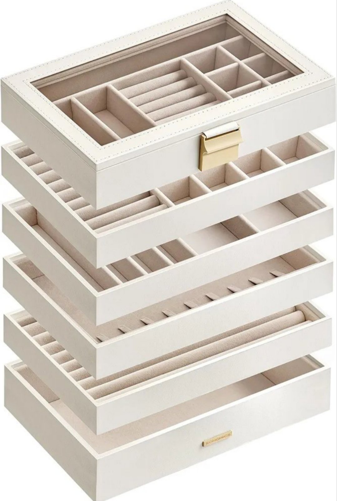 Caja Joyero Apilable - JBC195W01 - SONGMICS