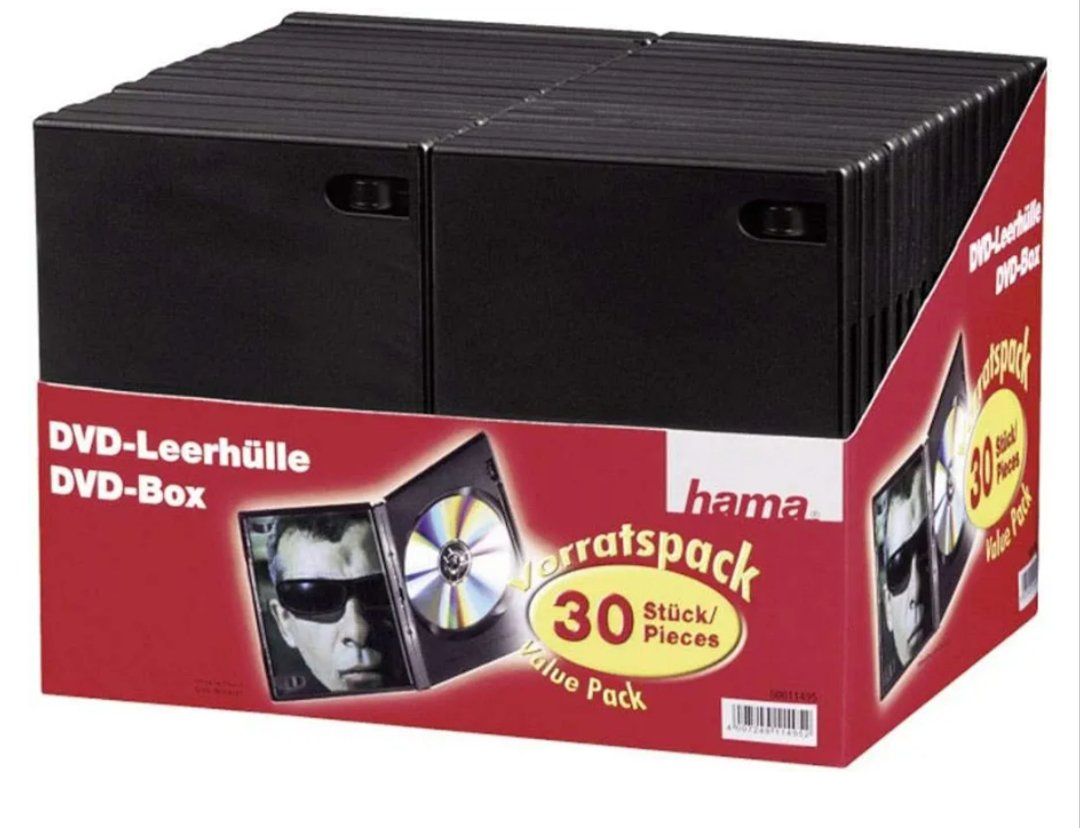 Hama 11495 - Pack de 30 Cajas para CD/DVD.