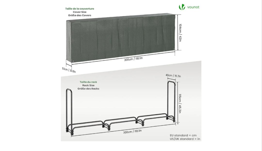 Vounot bastidor es de 300 cm