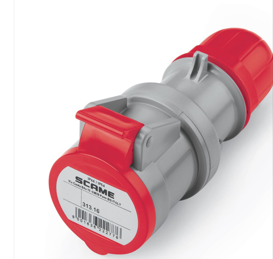 SCAME 313.1646 PROLONGADOR 3P+T IP44 16A 6h 380-41