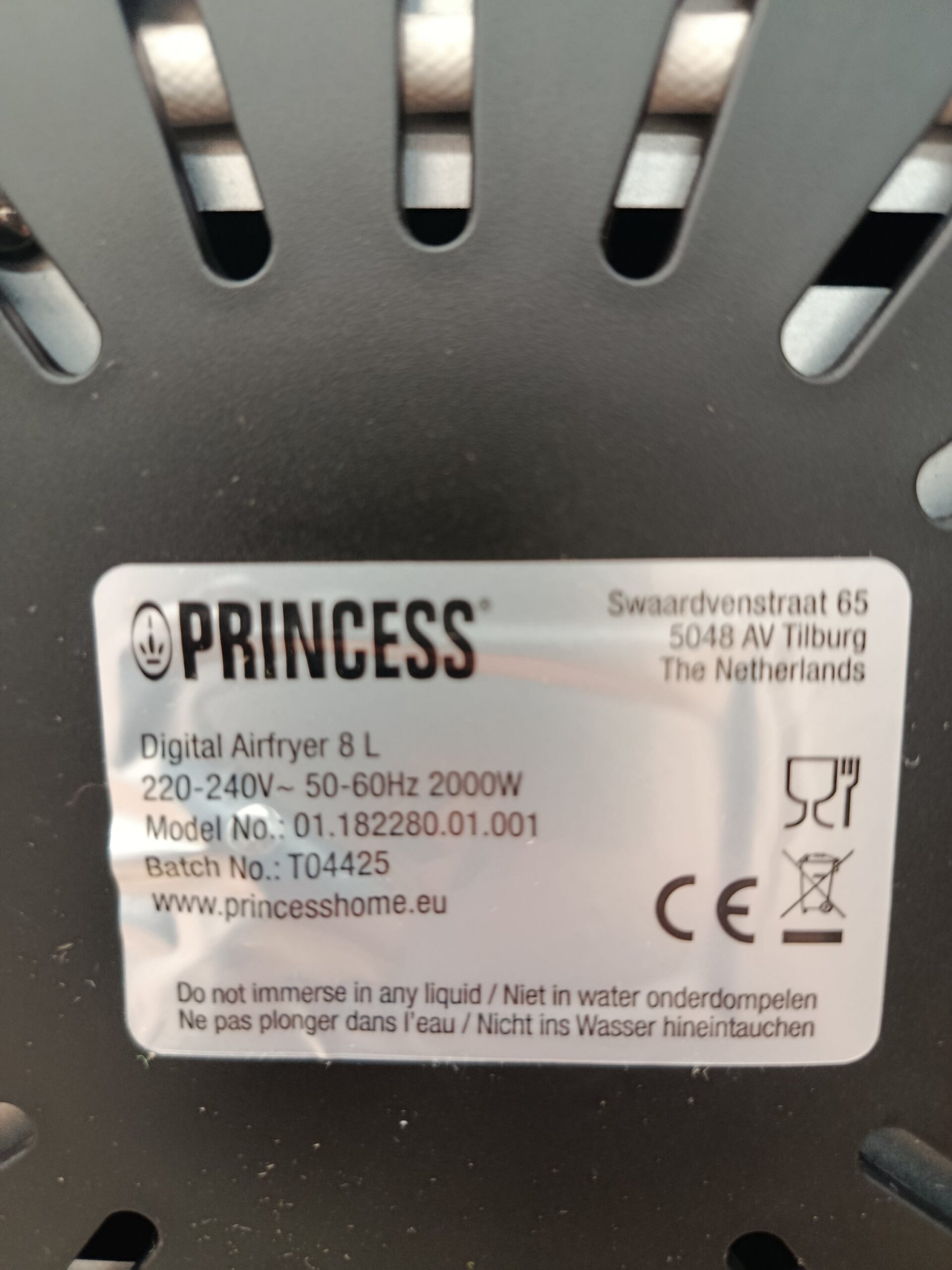 FREIDORA DE AIRE PRINCESS 8L - Imagen 7