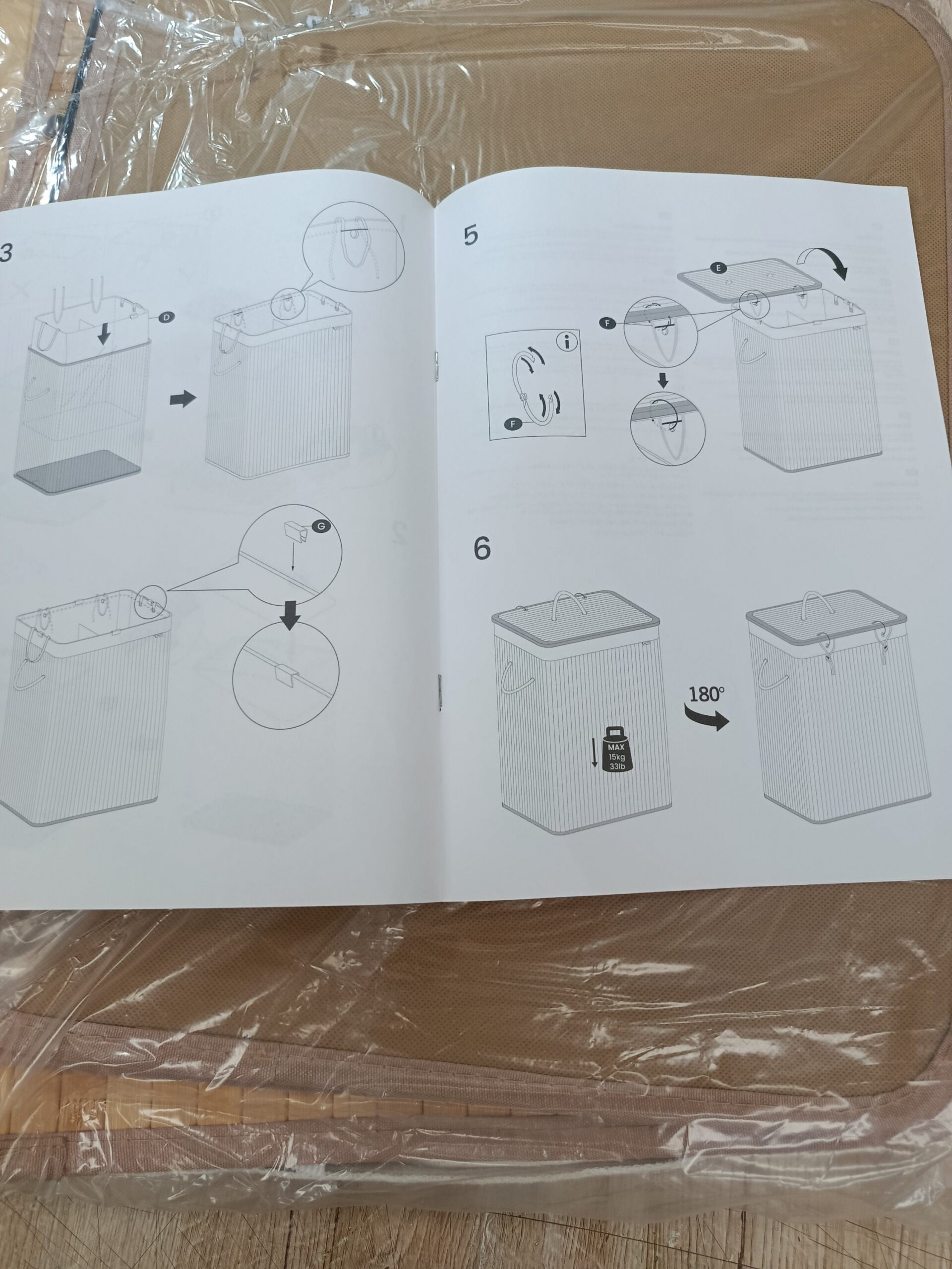CESTO PARA ROPA 120L SONGMICS LCB014Y01 - Imagen 7