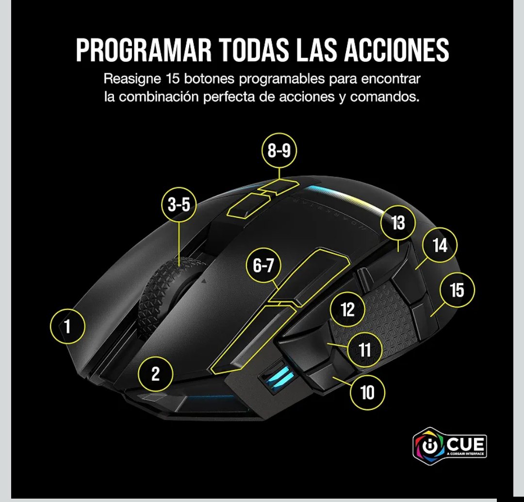 Corsair DARKSTAR Ratón inalmbrico - Imagen 2