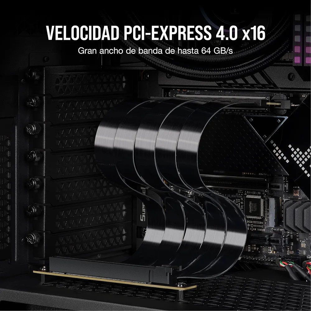 CORSAIR CABLE DE EXTENSION PCIe 4.0 x16 Premium 300 mm - Imagen 2