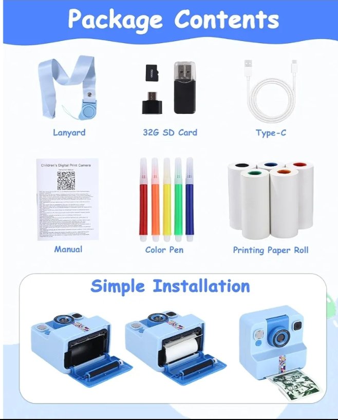 CAMARA DIGITAL PARA NIÑOS CON IMPRESORA - Imagen 2