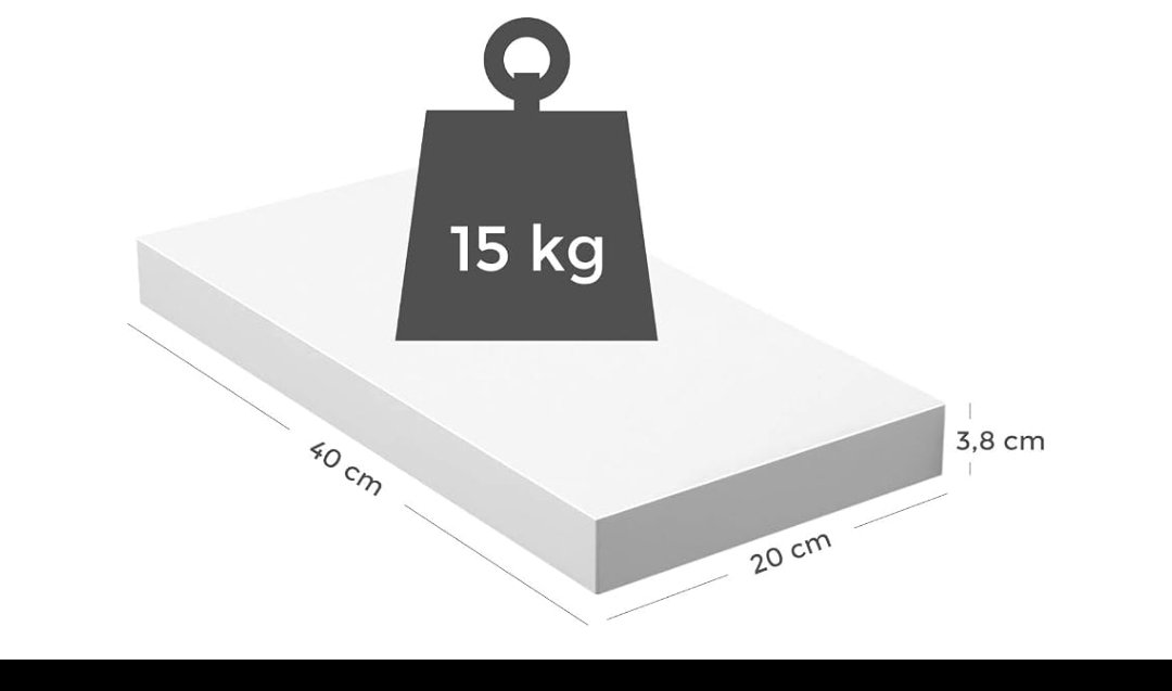 ESTANTE FLOTANTE VASAGLE LWS24WT - Imagen 2
