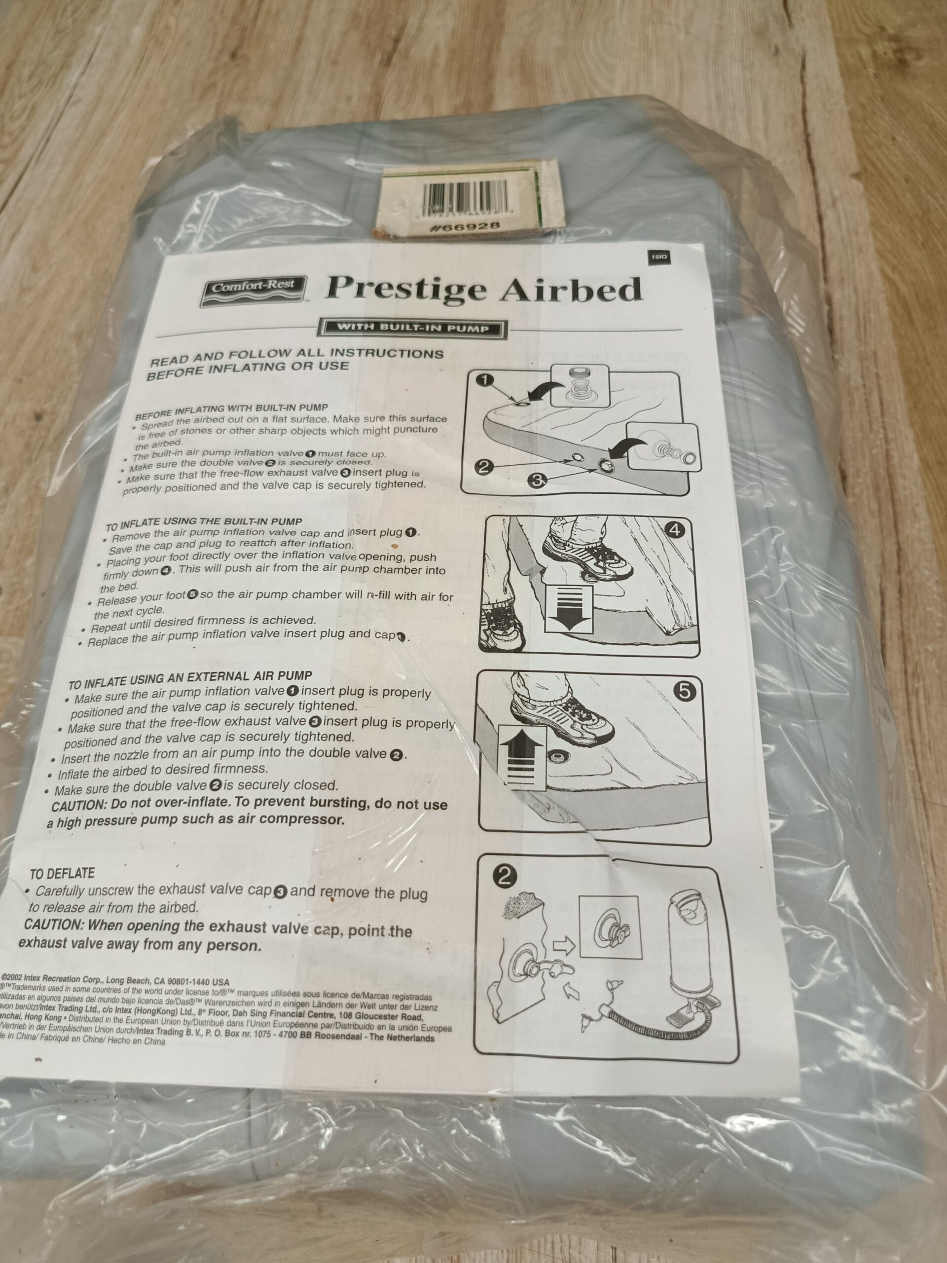 Colchón Hinchable Prestige Airbed (191 x 76 x 22 cm) con Bomba de Pie Integrada - Imagen 6