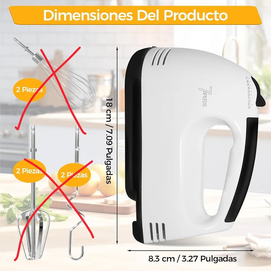 Batidora Eléctrica Manual de 7 Velocidades - Imagen 2