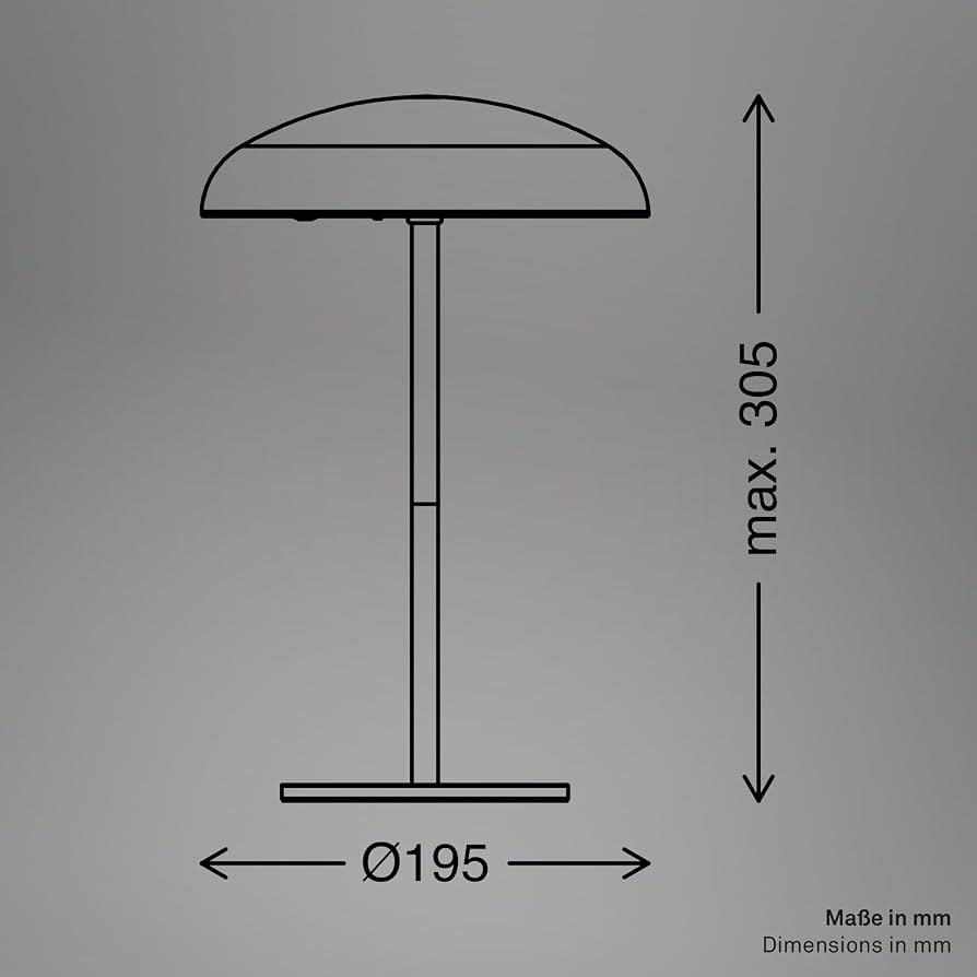 BRILONER - Lampara de mesa sin cable LED IP44 - Imagen 2