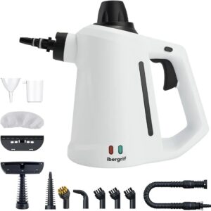 Ibergrif Limpiador de vapor portátil 1050W