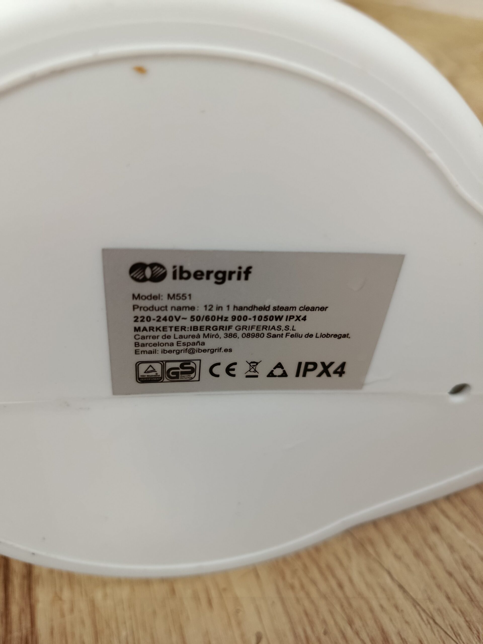 Ibergrif Limpiador de vapor portátil 1050W - Imagen 4