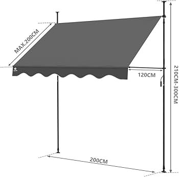 VOUNOT® Toldo Manual Retráctil - Imagen 2