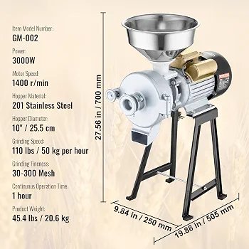 VEVOR Molinillo de Grano Eléctrico - Imagen 2