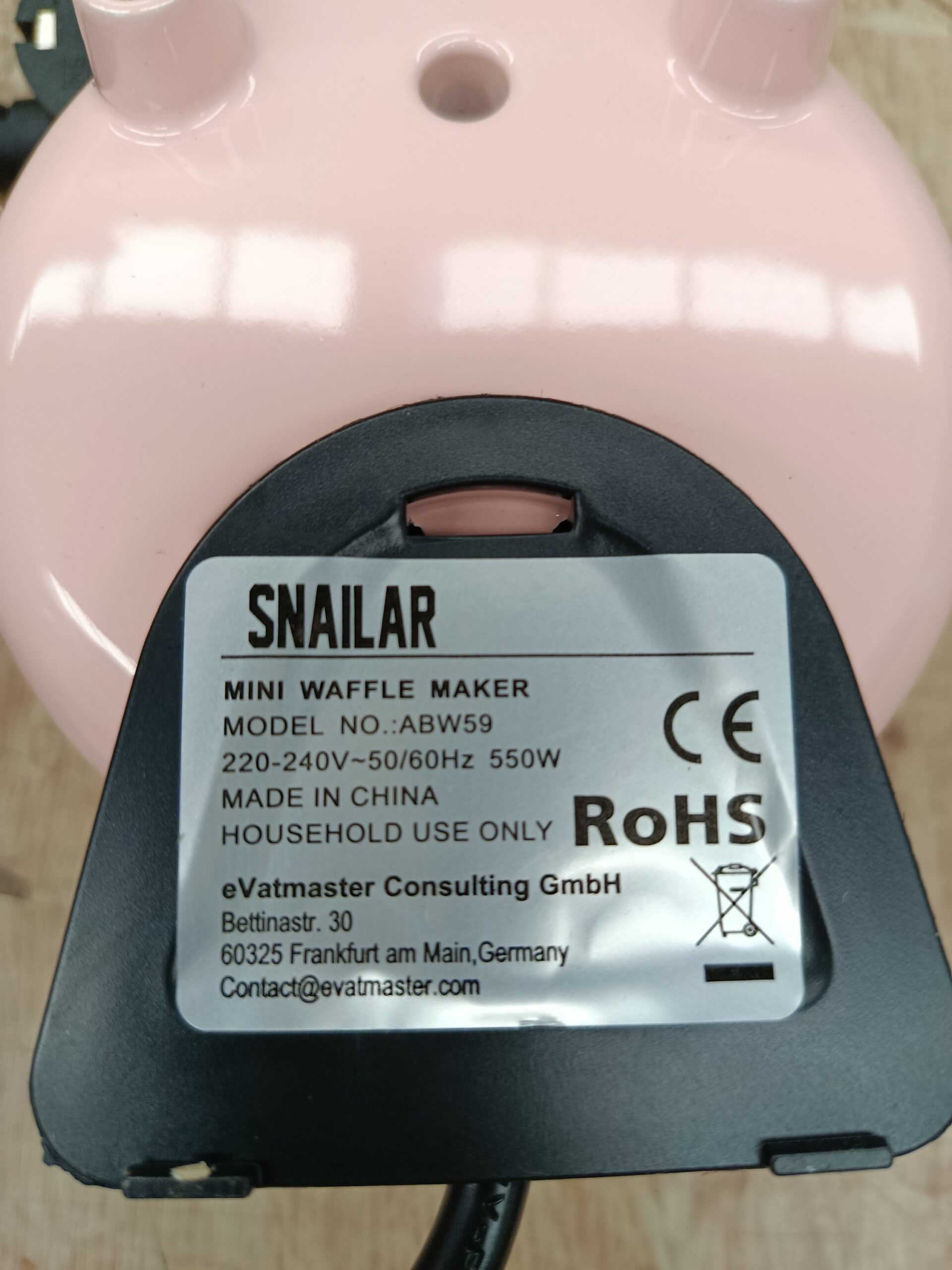 Mini gofrera SNAILAR 550W - Imagen 4
