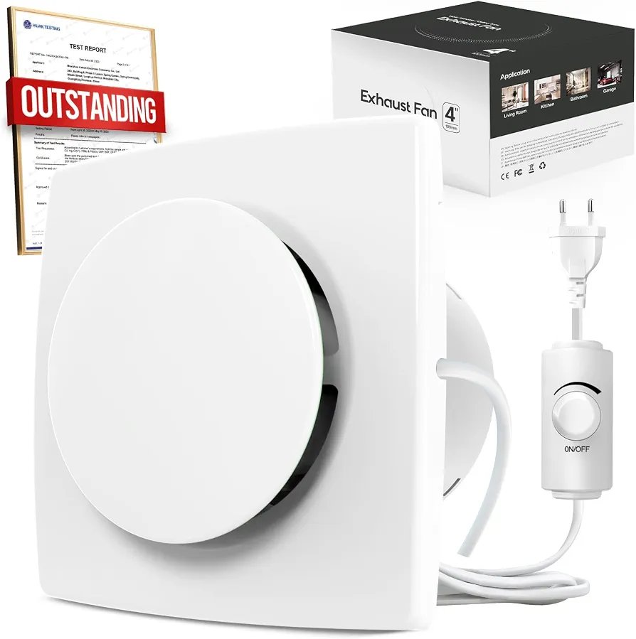 Extractor de baño de 100 mm con regulador de velocidad