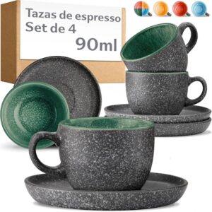 Juego de 4 tazas de espresso Cosumy