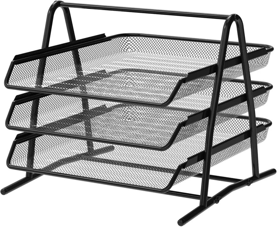 Detectalia 3 Tier Black Metal Mesh