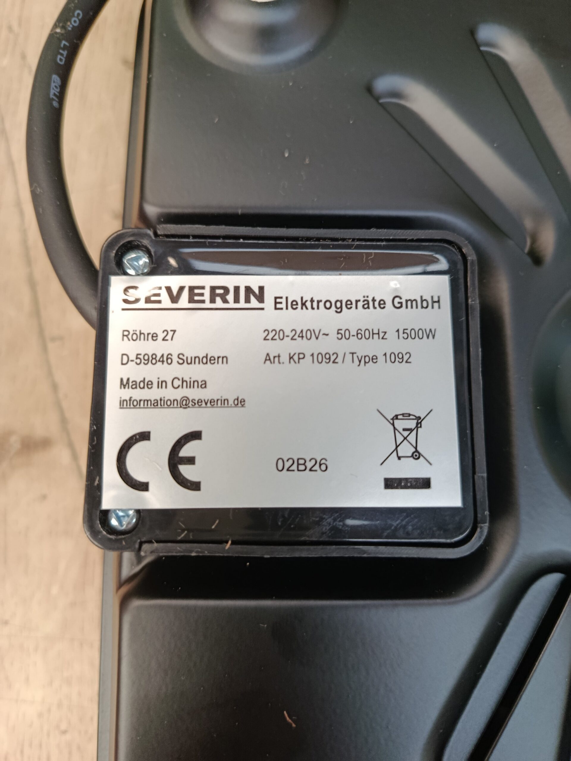 SEVERIN KP 1092 Estufa Eléctrica - Imagen 4