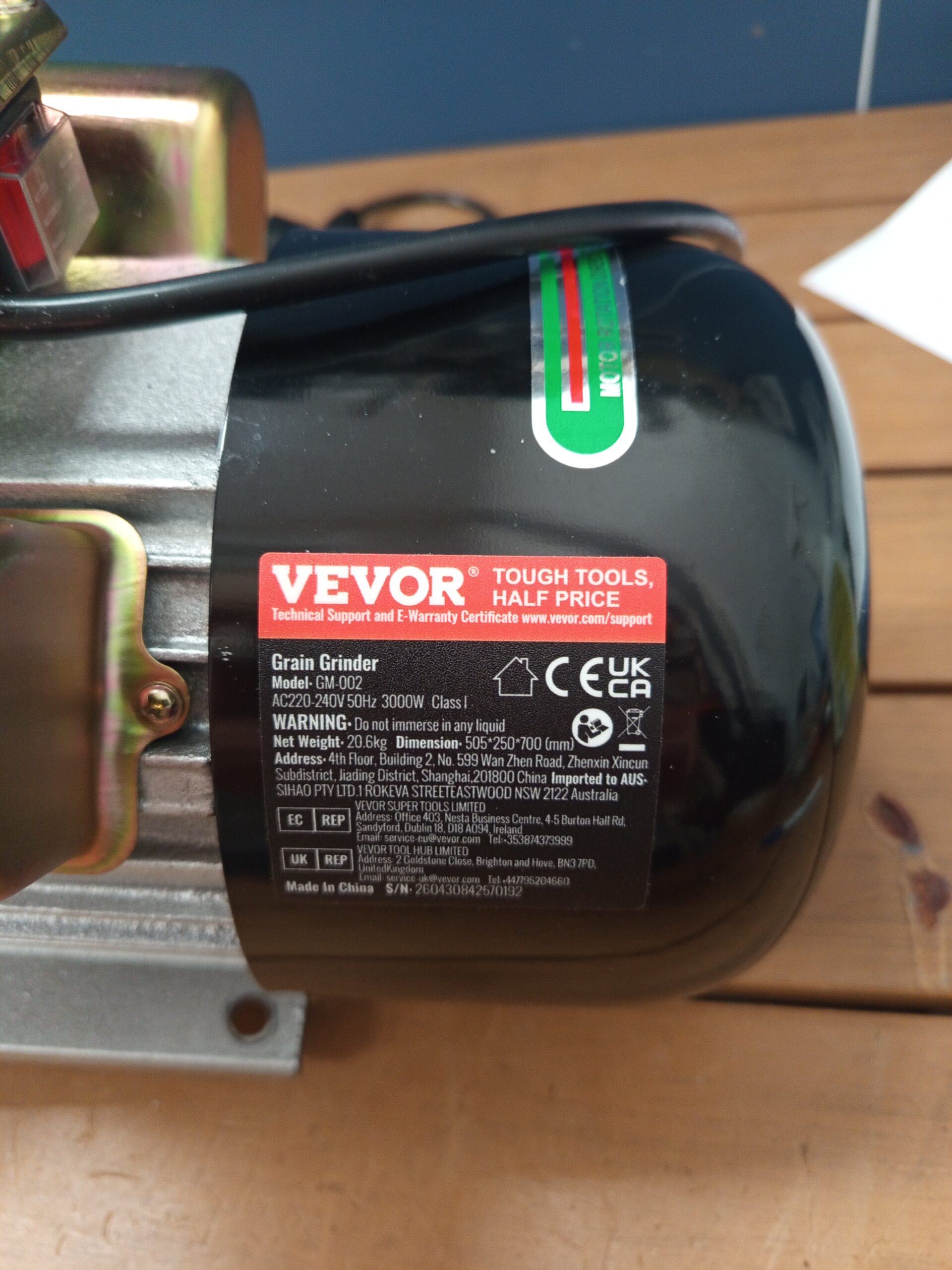 VEVOR Molinillo de Grano Eléctrico 3000w. - Imagen 9