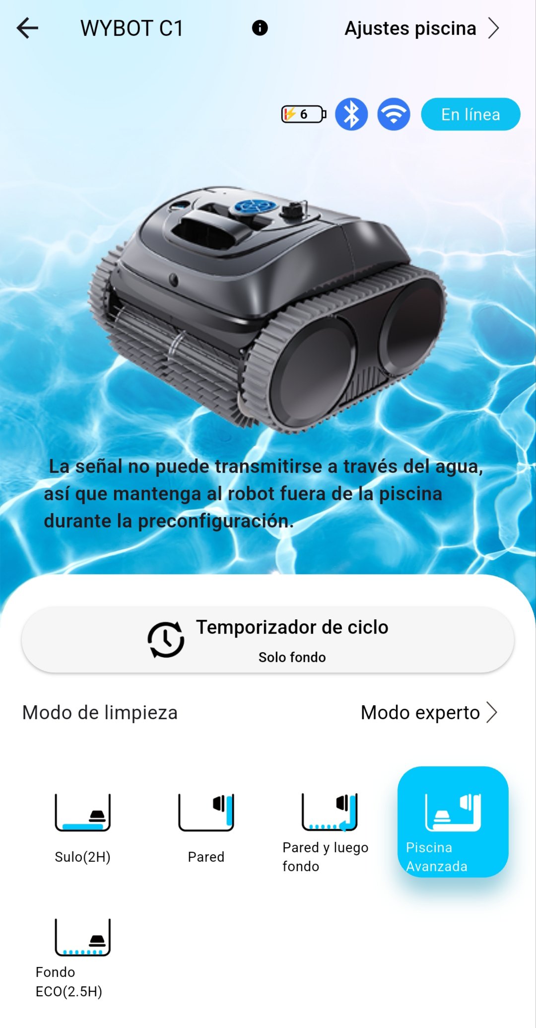 WYBOT C1 Robot Piscina 150min Batería Blanco - Imagen 2