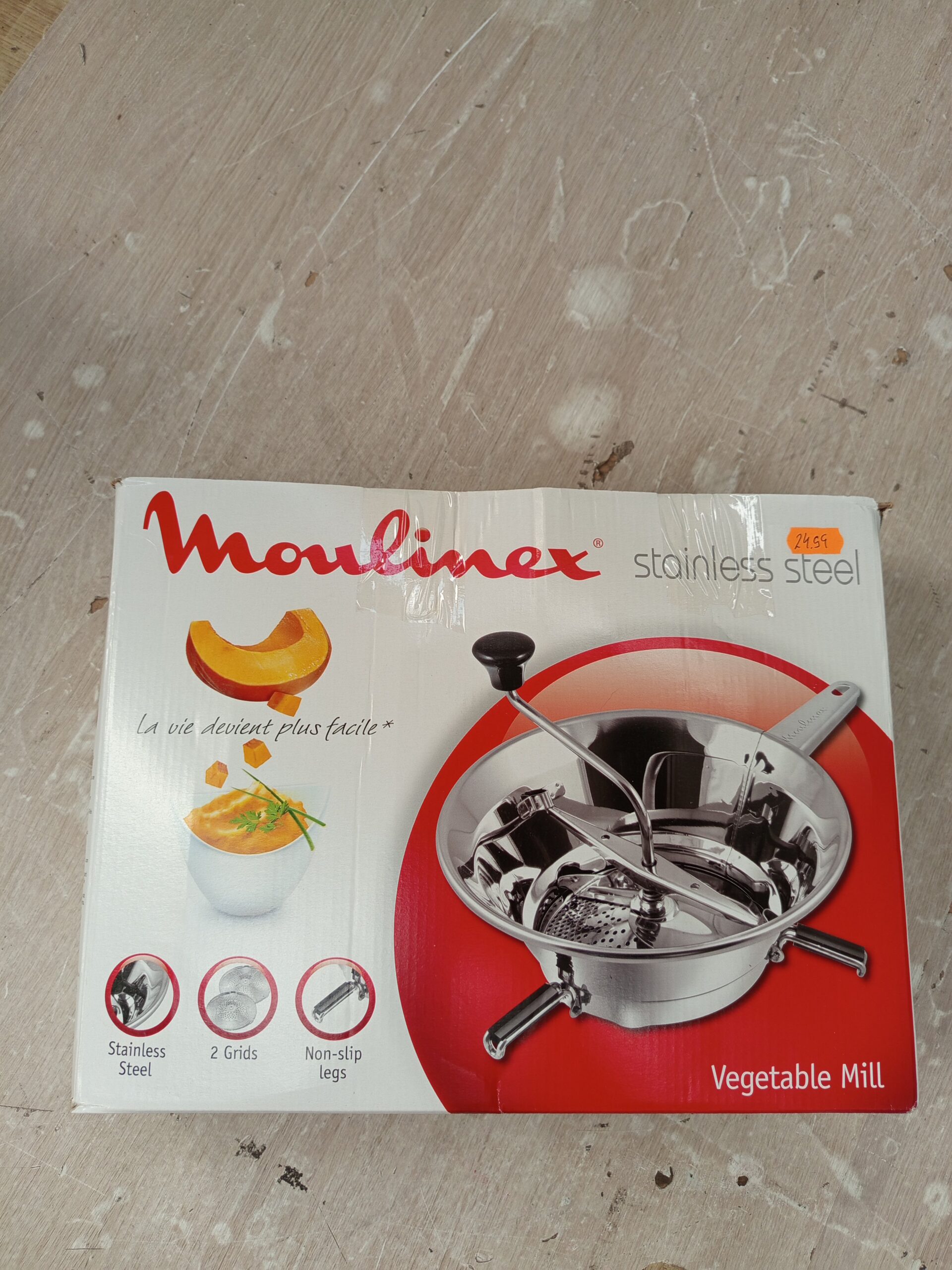 Moulinex A45306 Pasa Purés, Acero Inoxidable, Plateado, 24 cm, 1 Unidad - Imagen 3