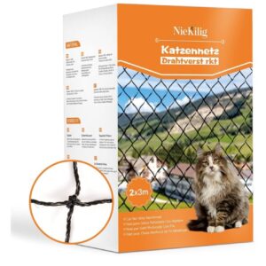 Red para Gatos Reforzada con Alambre, 3x3m